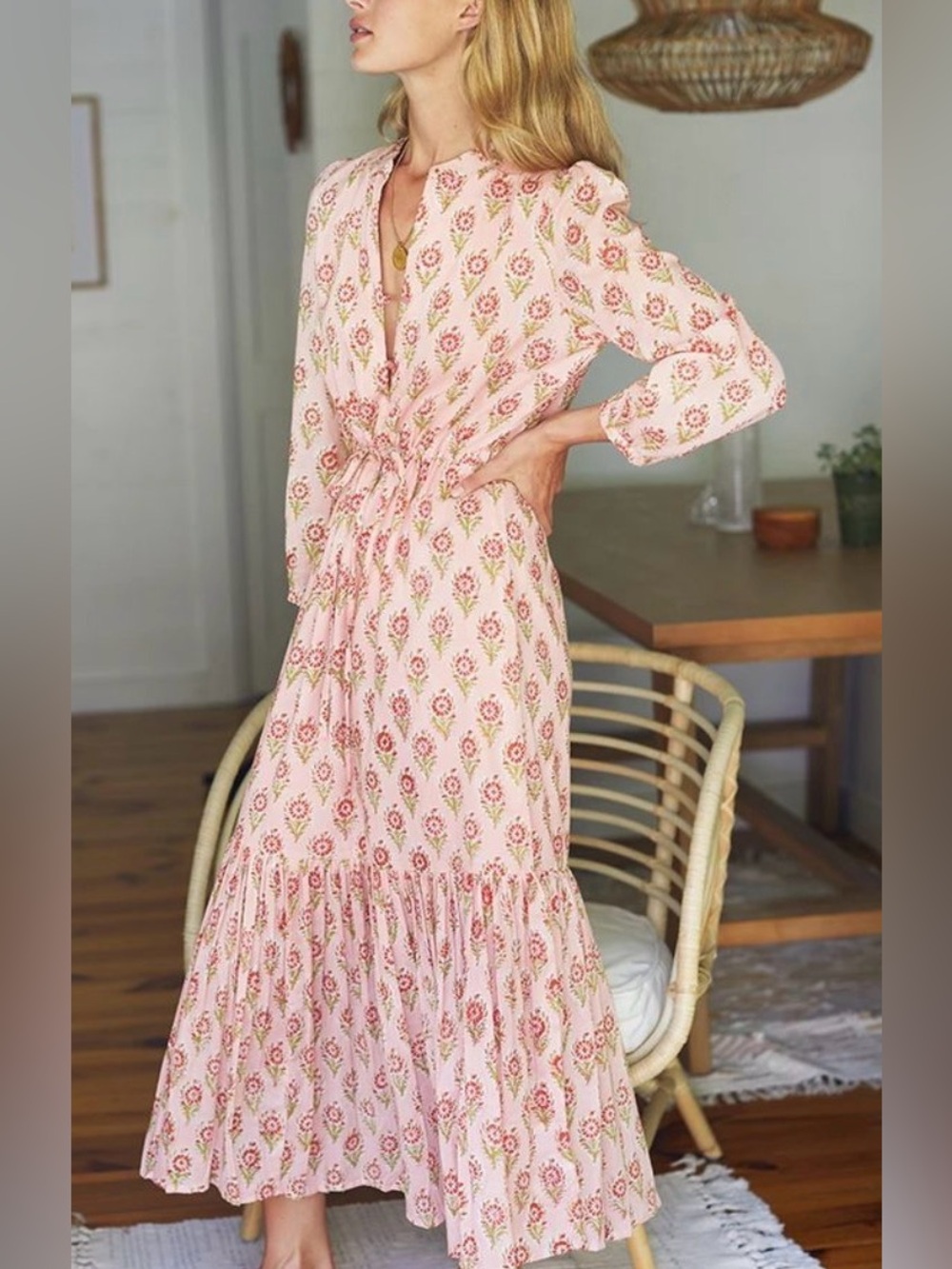 Like new Emerson Fry India Collection organic cotton Dress Flowers